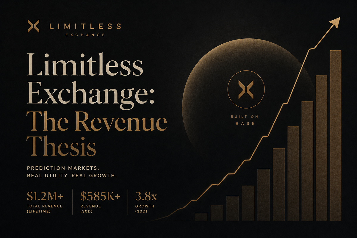 Limitless Exchange (LMTS) – Calmly growing as Base’s largest prediction market