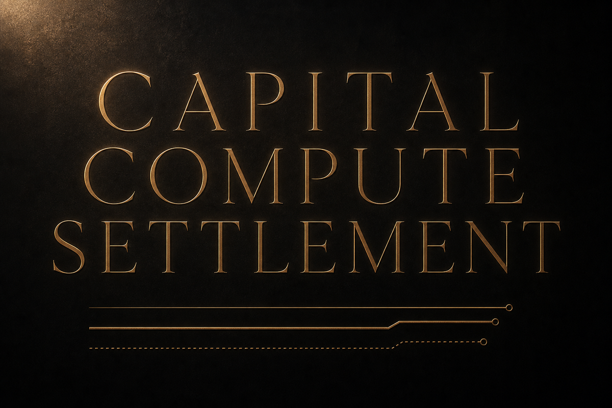 Capital, Compute, and Settlement: The Three-Movement Convergence