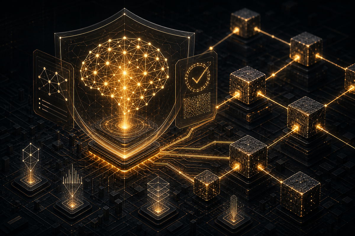 Editorial illustration for OpenGradient: Verifiable AI Inference for Onchain Agents