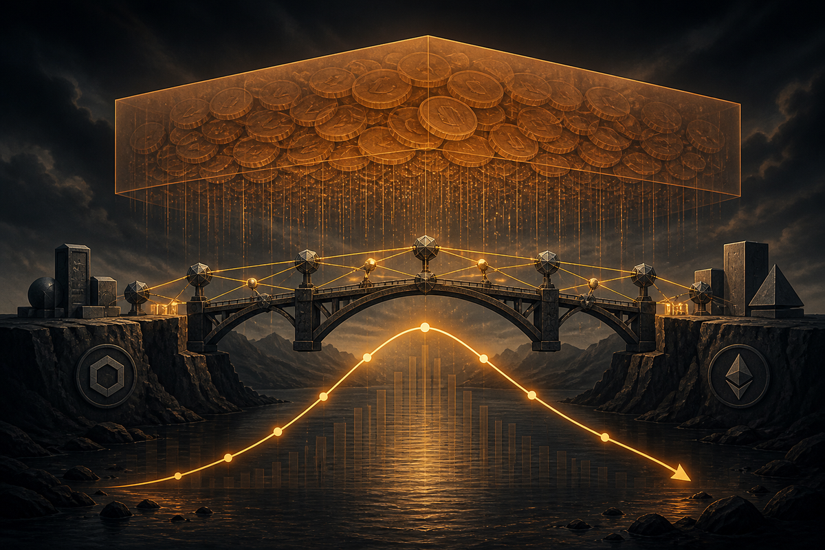 Editorial illustration for deBridge: Real Fees, Recovery Priced In, Dilution Still Ahead